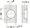 Петля Metalla 310 SM вкладная УО 110,  48/6 без SC никелир
